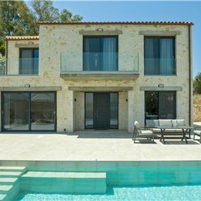  3 bedroom stone villa with pool & seaview, near Acharavi, sleeps 6